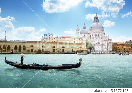 Grand Canal and Basilica Santa Maria della Salute, Venice, Italy 35272563