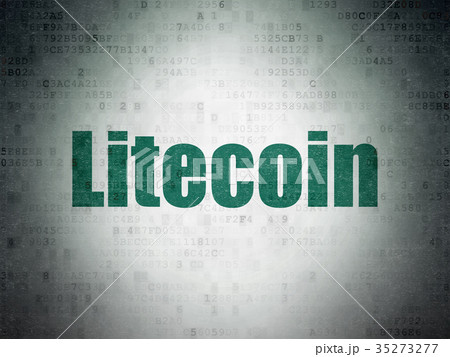 Cryptocurrency concept: Litecoin on Digital Data 35273277