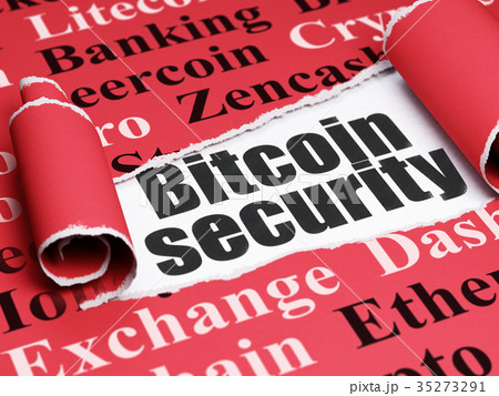 Cryptocurrency concept: black text Bitcoin 35273291