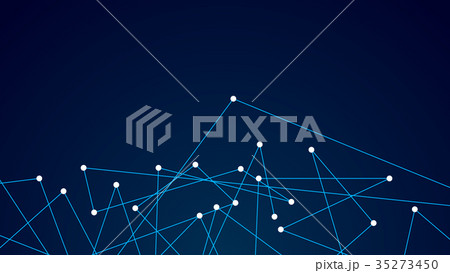 Abstract Connecting Dots And Lines. Connectionのイラスト素材 [35273450] - PIXTA