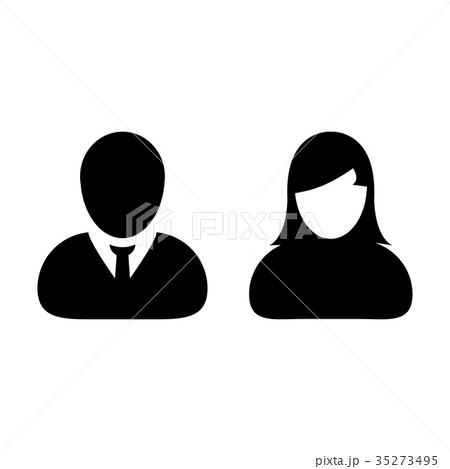 People Icon Vector Male and Female Person Avatar 35273495
