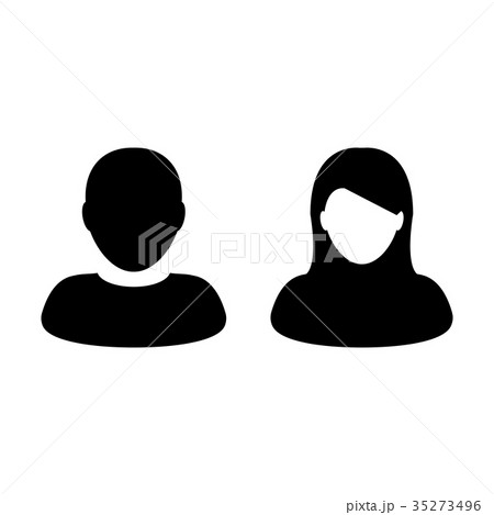 People Icon Vector Male and Female Person Avatar 35273496