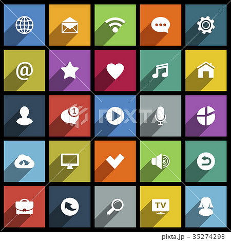 Set of universal flat icons for web Set of universal flat icons for web 35274293