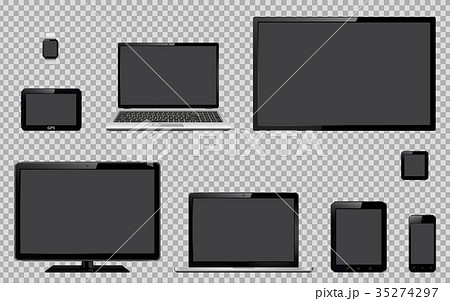 Set of realistic vector electronic devices 35274297