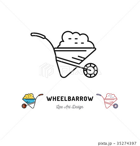 Wheelbarrow icon Gardening and building tools 35274397