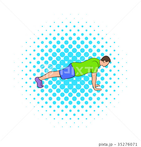 Four limbed staff pose icon, comics style Four limbed staff pose icon, comics style 35276071