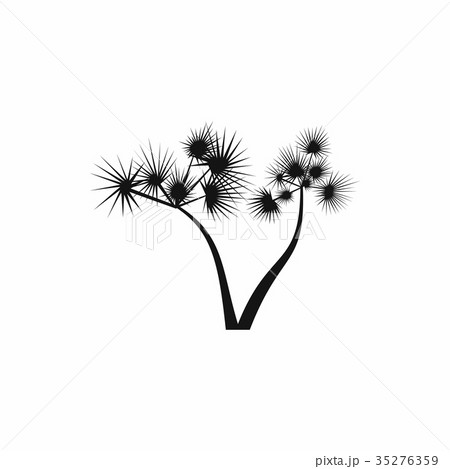 Two palm trees icon, simple style Two palm trees icon, simple style 35276359