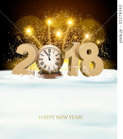Happy New Year background with 2018, Happy New Year background with 2018, 35278343
