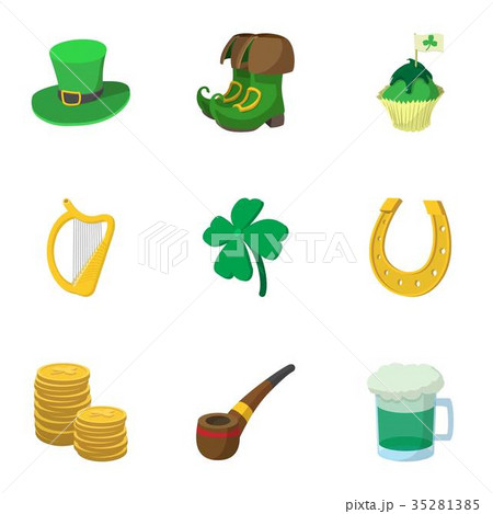 March 17 Saint Patrick day icons set March 17 Saint Patrick day icons set 35281385
