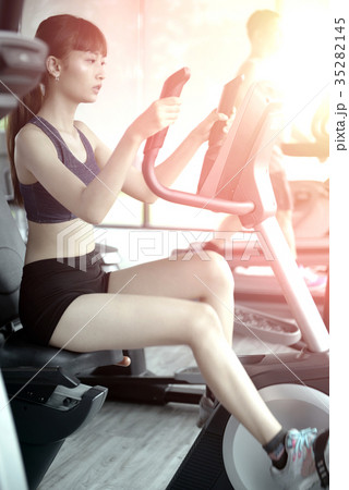 Exercise in the gym Exercise in the gym 35282145