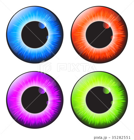 iris eye realistic  vector set design  35282551