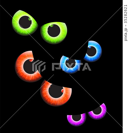 halloween spooky scary eyes  vector  design  35282621