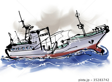 マグロ漁船のイラスト素材