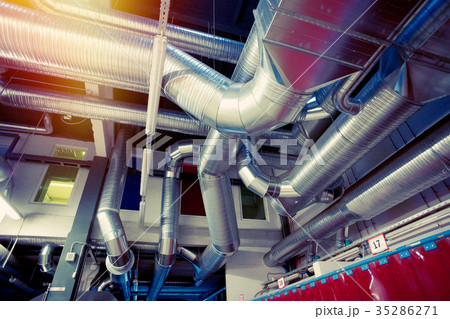 Ventilation pipes ducts industrial air condition 35286271