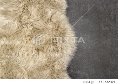 Sheep fur Sheepskin rug background stone texture Sheep fur Sheepskin rug background stone texture 35288564