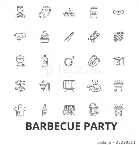 Barbecue party, grill, garden party, meat, picnic 35289511