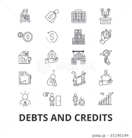Debts and credits, money, bankruptcy, bill, wealth 35290194