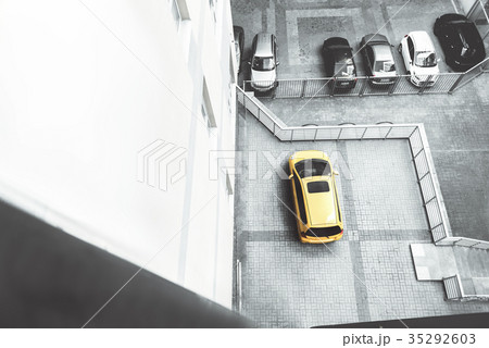 Colorful automobile is on carpark 35292603