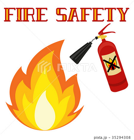 Fire safety poster isolated on white background. 35294308