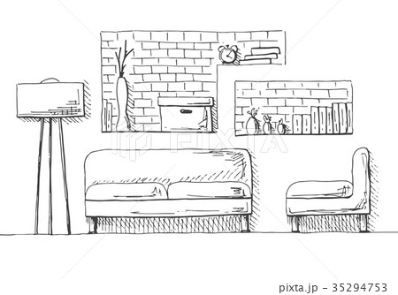 Sofa, armchair and floor lamp. 35294753