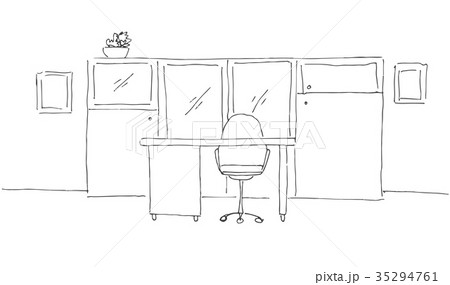 Office in a sketch style. Office in a sketch style. 35294761