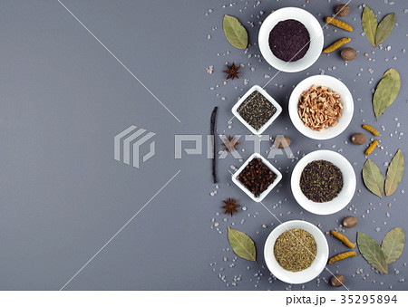 Big set of spices and herbs. 35295894