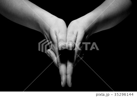 hands in mudra gesture 35296144