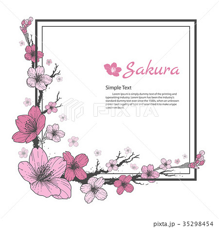 Flower frame of Sakura. Flower frame of Sakura. 35298454