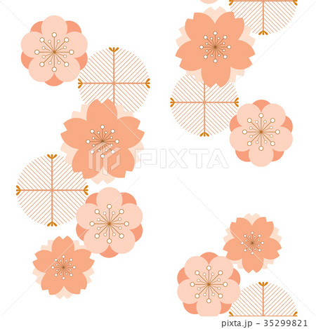 Japanese pattern vector. Cherry blossom flower Japanese pattern vector. Cherry blossom flower 35299821
