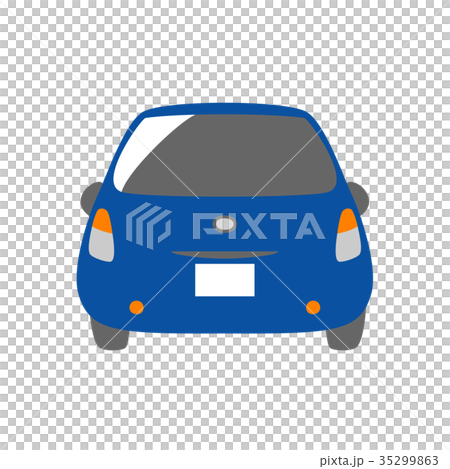青い車 背面 青い車 背面 35299863