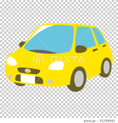 黄色の車 斜め前面 黄色の車 斜め前面 35299942