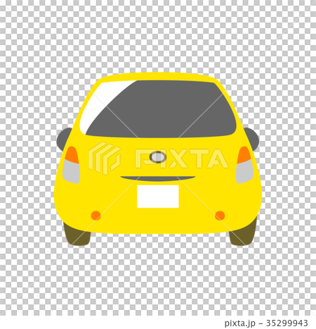 Yellow car back 35299943