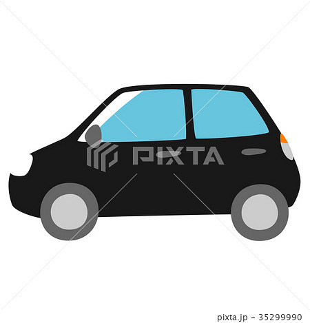 黒い車 側面のイラスト素材