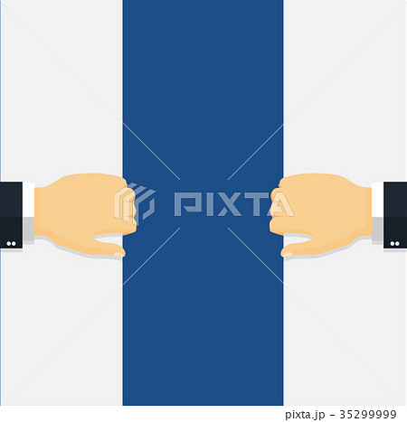 Businessman open door-Vector Flat Design 35299999