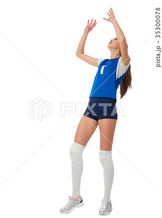 Girl volleyball player (ver without ball) 35300078
