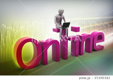 Online job concept Online job concept 35300382