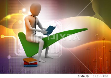 3d man sitting on the right mark 35300468