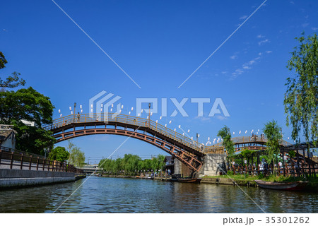 潮来　船と川と橋 35301262