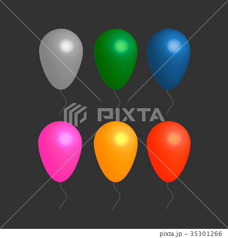 Colorful realistic helium balloons Colorful realistic helium balloons 35301266