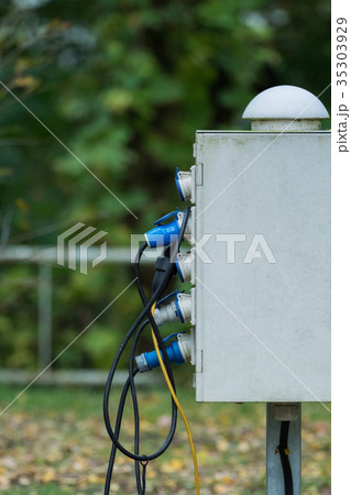 Electricity box at a campsite 35303929