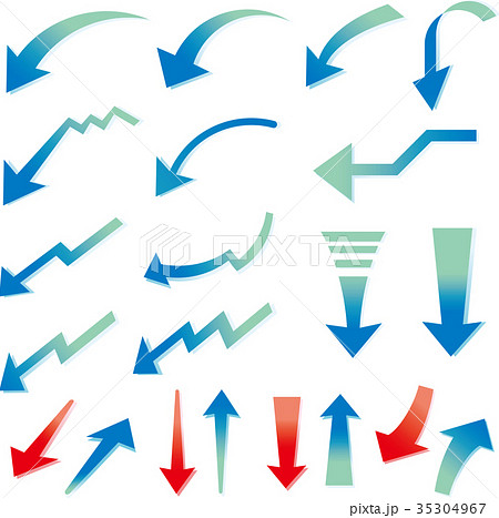 矢印 ダウンのイラスト素材 35304967 Pixta