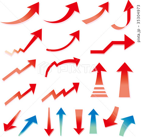 矢印 アップのイラスト素材