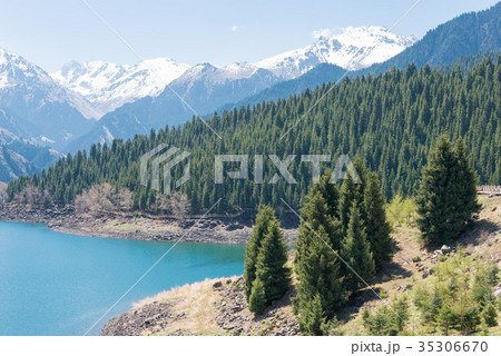 世界遺産 天山天池　中国・新疆ウイグル自治区昌吉回族自治州 35306670