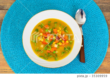 Pumpkin-Carrot Soup with Mexican Vegetable Mix 35309959