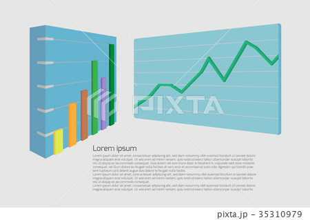 Business graph infographics vector illustration. 35310979
