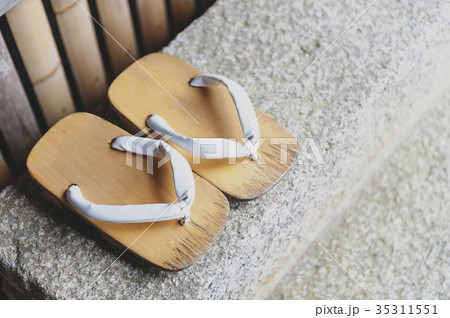 traditional japanese wooden sandals