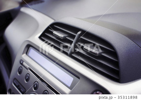 Car air conditioner in the front interior. Car air conditioner in the front interior. 35311898