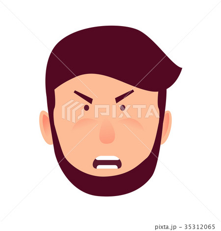 Emotion of Strong Anger Isolated Illustration 35312065