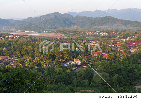 Aerial view of Luang Prabang city, Lao PDR. Aerial view of Luang Prabang city, Lao PDR. 35312294