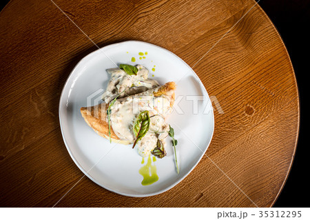 closeup of a plate with a typical tortilla de closeup of a plate with a typical tortilla de 35312295